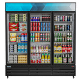 71 in. Three-Door Merchandiser Refrigerator - 56 Cu. Ft. MDR-3GD-63C